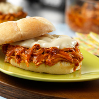 Slow Cooker Pulled Pork & Provolone Sandwiches