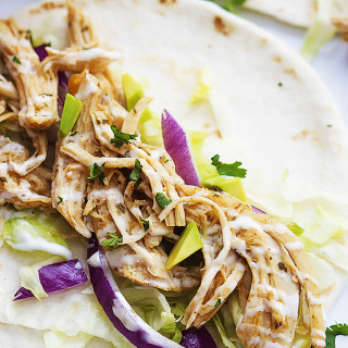 Slow Cooker Ranch Chicken Tacos
