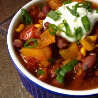Slow Cooker Vegetarian Chili with Butternut Squash