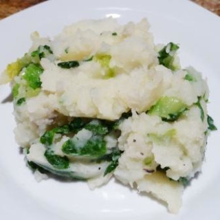 Smashed Potato Salad with Escarole