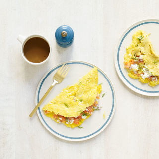 Smoked Salmon & Goat Cheese Omelette