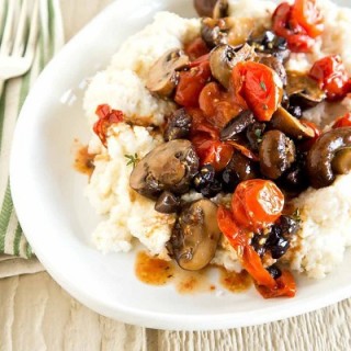Smoky Grits with Roasted Tomatoes and Mushrooms