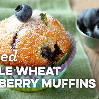 Soaked Whole Wheat Blueberry Muffins