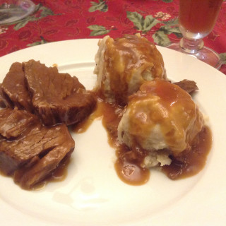 Sour Beef and Dumplings (Sauerbraten)