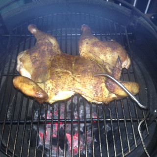 Spatchcock Chicken on the Big Green Egg