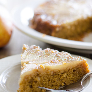 Spiced Pear Upside Down Cake