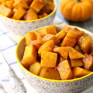 Spiced Roasted Butternut Squash with Maple Syrup