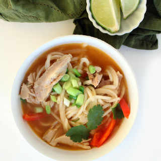 Spicy Asian Chicken Turnip Noodle Soup
