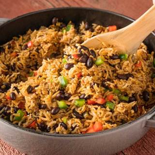 Spicy Cajun Black Beans & Rice with Sausage