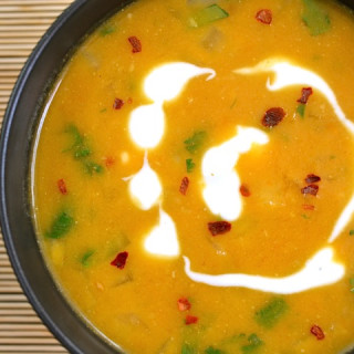 spicy coconut and pumpkin soup