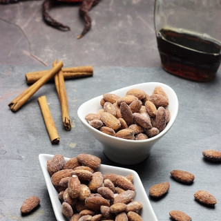 Spicy Maple Cinnamon Roasted Almonds