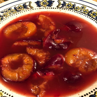 Spicy Oven Roasted Plums
