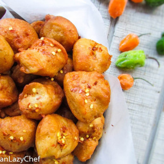 Spicy Shrimp and Garlic Bean Fritters (Akara With A Twist)