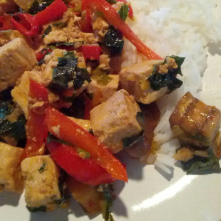Spicy Stir-Fried Tofu with Basil and Eggplant