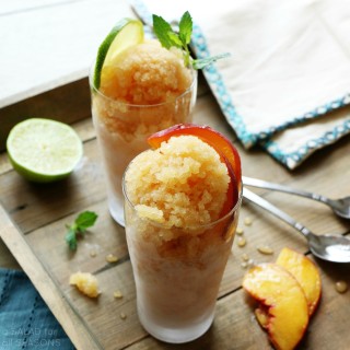 Spiked Peach and Limeade Granita