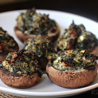 Spinach and Goat Cheese Stuffed Mushrooms