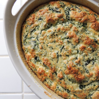 Spinach and White Cheddar Souffle