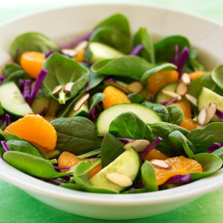 Spinach, Orange, and Red Cabbage Salad