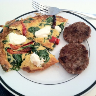 Spinach, Roasted Red Pepper, Goat Cheese Fritta