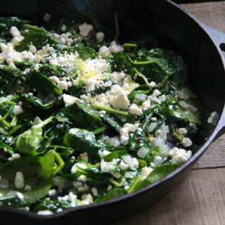 Spinach with Feta and Lemon