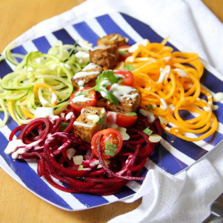 Spiralised Salad with Sichuan Spiced Tofu