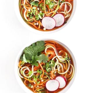 Spiralized Vegetarian Pho-Style Soup