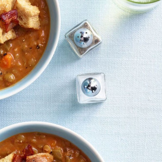 Split Pea and Tomato Soup with Bacon