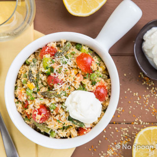 Spring Couscous Primavera with Whipped Ricotta