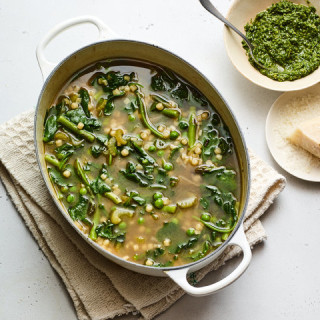 Spring Minestrone With Kale and Pasta