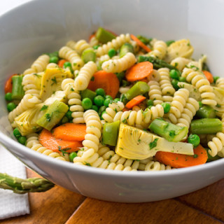 Spring Pasta Salad with Asparagus and Fresh Peas