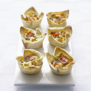 Squash & Cherry Tomato Quiche Cups