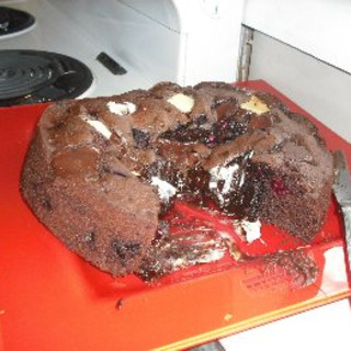 Squidgy Chocolate Cake with Berries