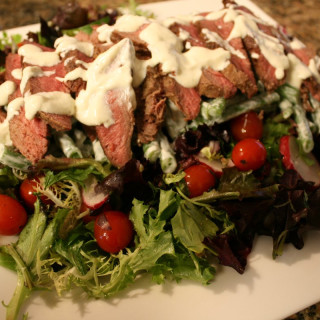 Steak and Tomato Salad with Horseradish Dressing