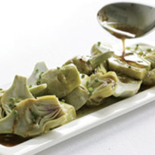 Steamed Baby Artichokes with Lemony Brown-Butter Sauce and Chives