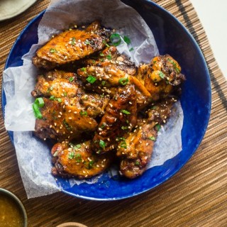 Sticky Slow Cooker Chicken Wings with Pineapple 5 Spice Sauce {Whole30 + Pa