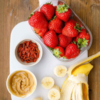 Strawberry Banana Smoothie for a Quick Breakfast or Healthy Treat