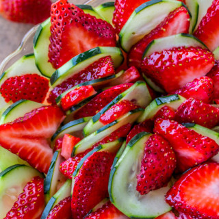 Strawberry Cucumber Salad with Honey Balsamic Dressing