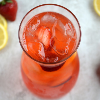 Strawberry Lemonade Made With Fresh Strawberry Simple Syrup