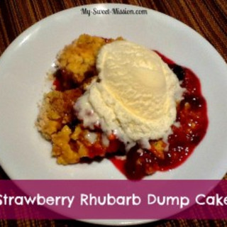 Strawberry Rhubarb Dump Cake