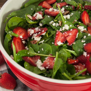 Strawberry Spinach Salad with Balsamic and Feta