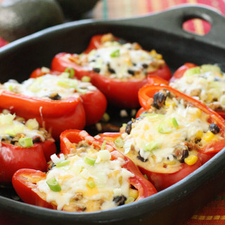 Stuffed Bell Peppers with Ground Turkey