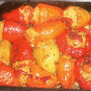 Stuffed Peppers With Rice And Pine Nuts