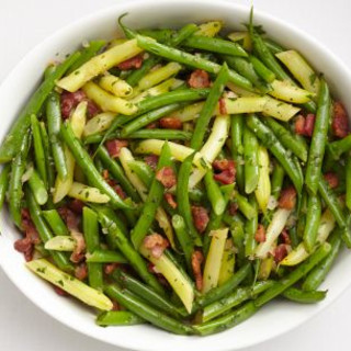Summer Beans with Bacon Dressing