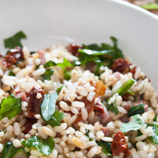 Sun Dried Tomato Spinach Rice Pilaf