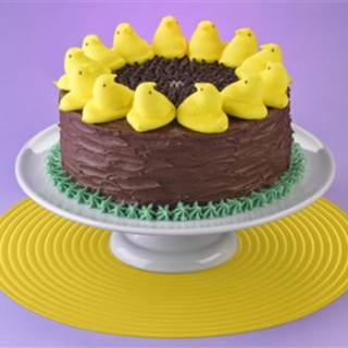 Sunflower Spring Cake With Peeps