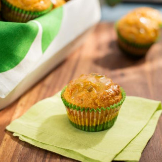 Sunny's Easy Bacon and Cheese Stuffed Corn Muffins with Jalapeno Jelly Glaz