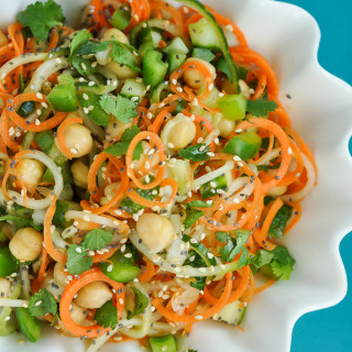 Sweet and Sour Thai Carrot and Cucumber Noodle Salad