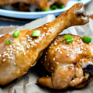 Sweet and Sticky Oven Baked Chicken Drumsticks
