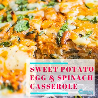 Sweet Potato Egg and Spinach Casserole