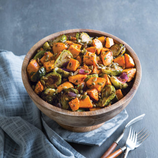 Sweet Potato Salad with Brussels Sprouts